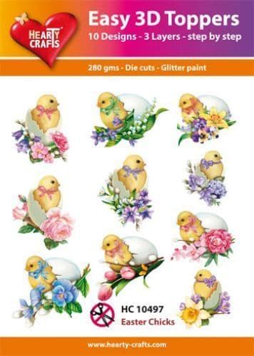 Easter Chicks Easy 3D  Craft Toppers for Paper Card Making