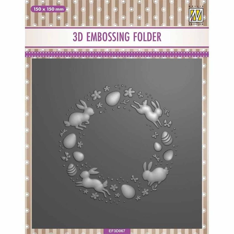 Easter Wreath Embossing Folder for Paper Crafts