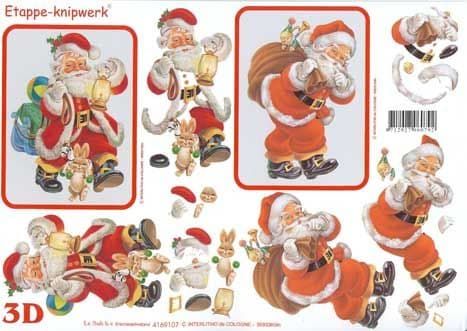 Father Christmas 3d Decoupage Craft Sheet