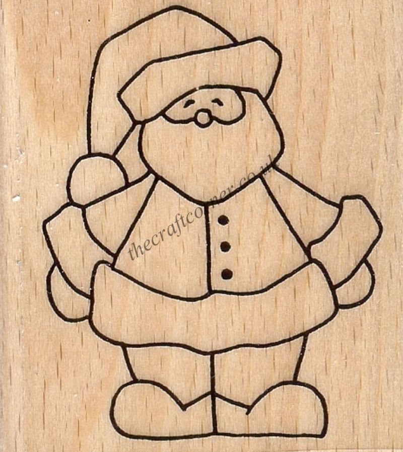 Father Christmas Wooden Rubber Stamp by Creative Expressions