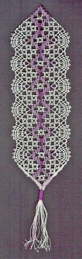 February Birthstone Bookmark Torchon Bobbin Lace Pattern