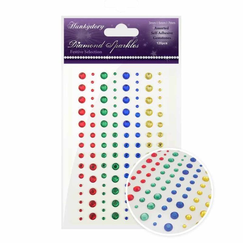 Festive Selection Sparkles Self Adhesive Gemstones for Paper Craft