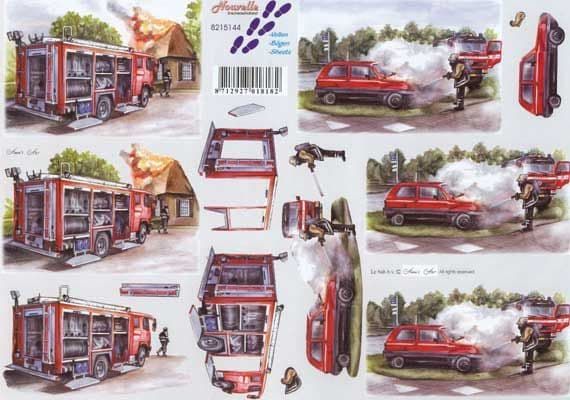 Fireman 3d Decoupage Craft Sheet from Le Suh