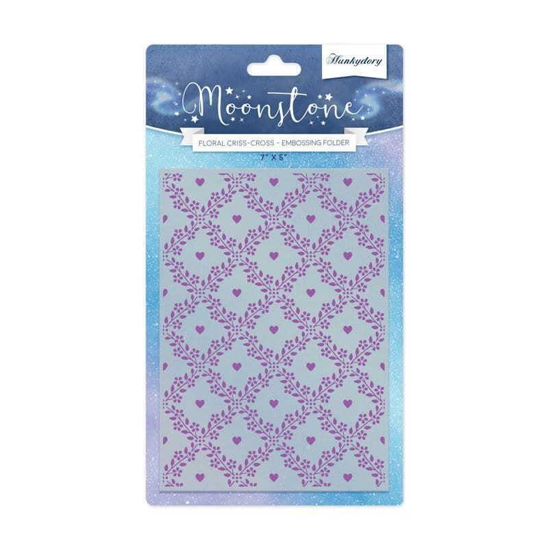 Floral Criss-Cross Embossing Folder by Hunkydory - MSTONE714