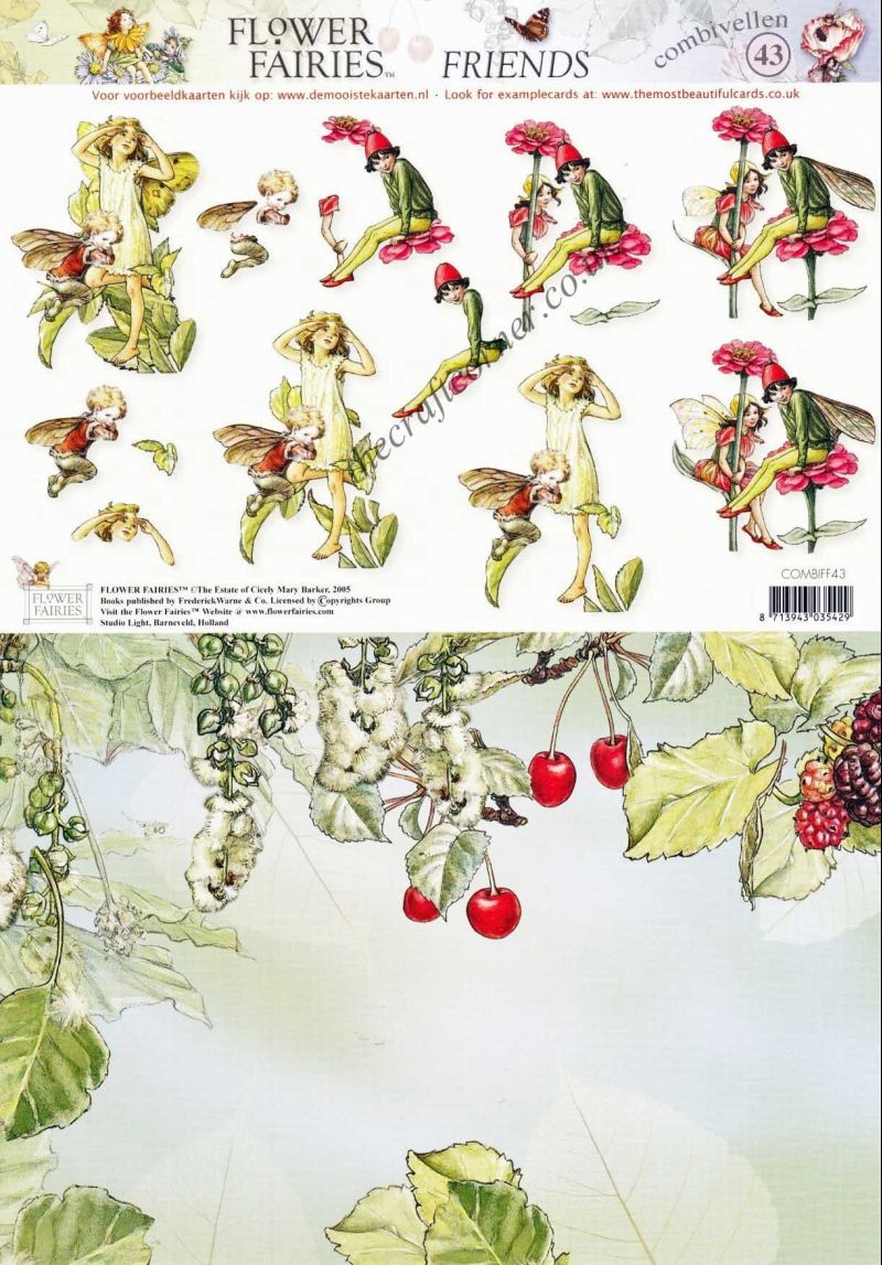 Flower Fairy 43 Autumn Flowers by Cicely Mary Barker 3d Decoupage Sheet