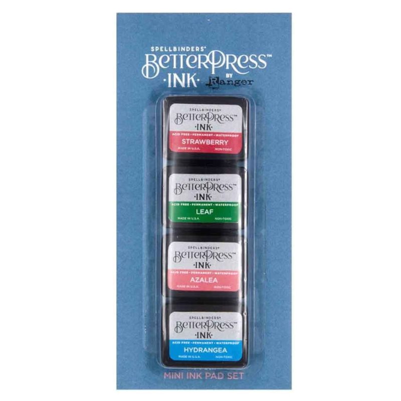 Flower Garden BetterPress Ink Mini Set for Paper Craft