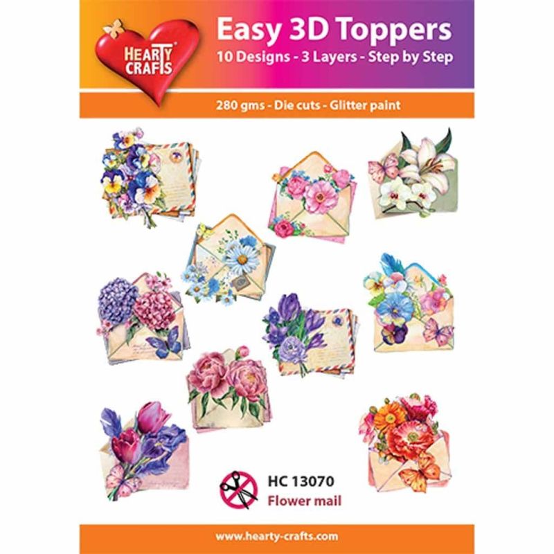 Flower Mail Easy 3D  Craft Toppers for Paper Card Making