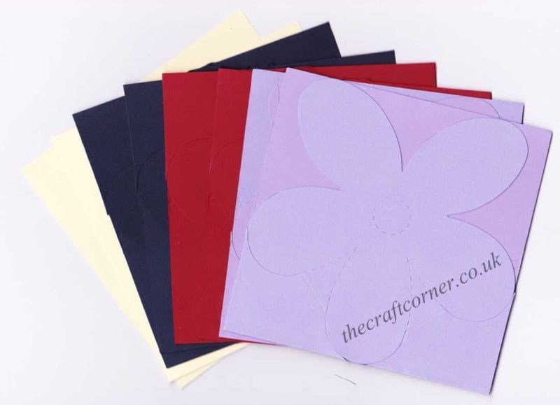 Flower Shaped Blank Jump Greeting Cards for Cardmaking