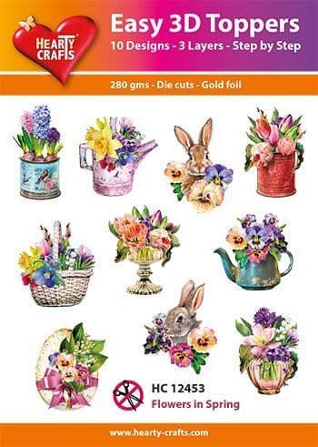 Flowers In Spring Easy 3D  Craft Toppers for Paper Card Making