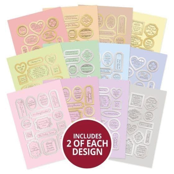 Foiled Sentiments Self-Adhesive Selection for Paper Crafts