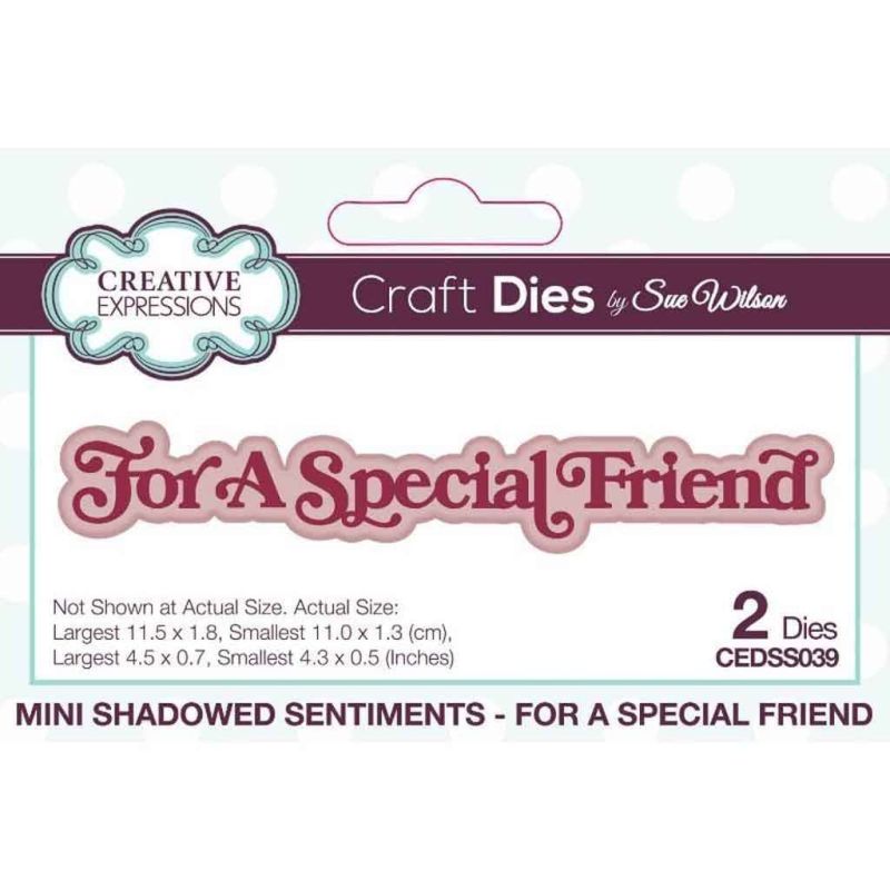 For A Special Friend Mini Shadowed Sentiment Craft Dies