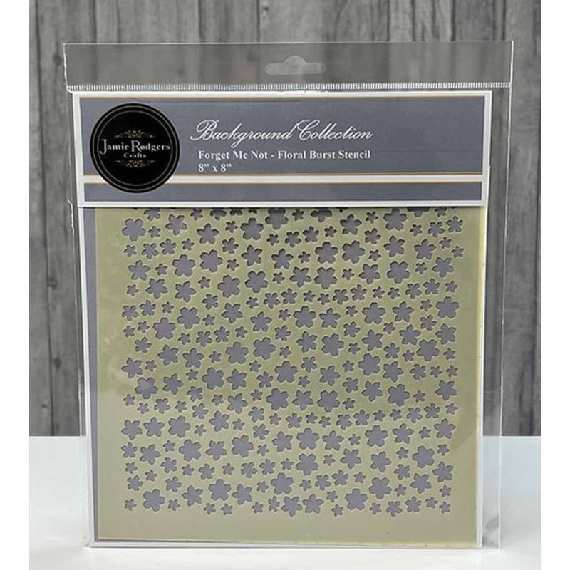 Forget Me Not Floral Burst Stencil for Paper Crafts & Cardmaking