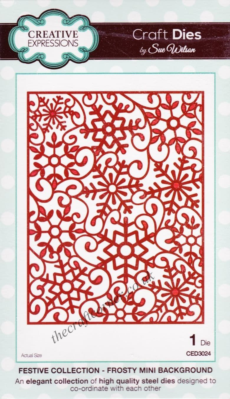 Frosty Mini Background - Festive Collection Craft Die by Sue Wilson CED3024