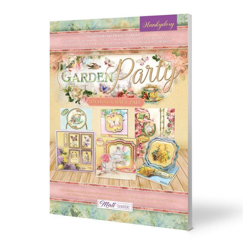 Garden Party Deluxe Craft Greeting Card Paper Pad by Hunkydory