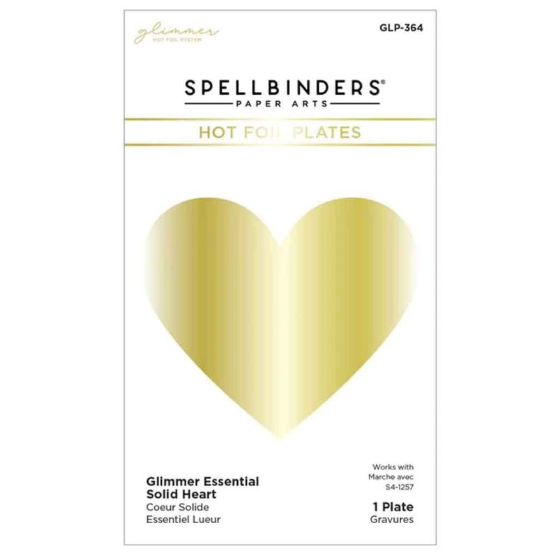 Glimmer Essential Solid Heart Hot Foil Plate by Spellbinders