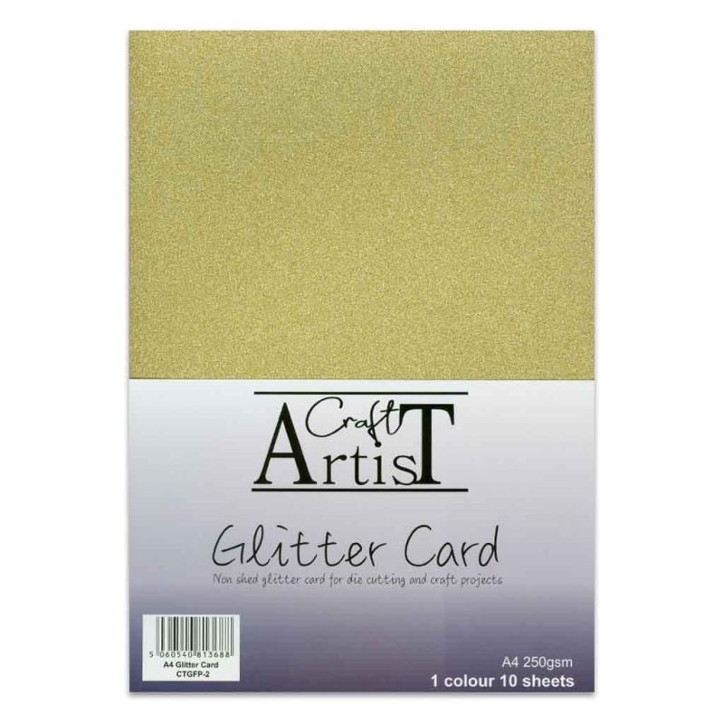 Glitter Card A4 250gsm by Craft Artist for Paper Crafting & Die Cutting