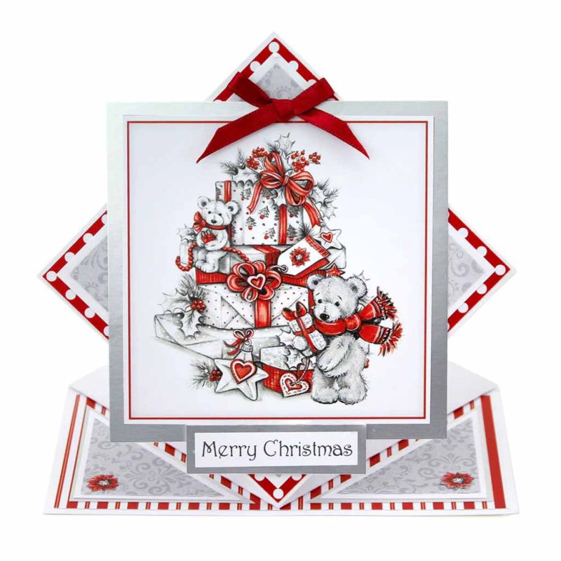 Greyscale Christmas Sentiment Foiled & Die Cut Toppers For Paper Crafts