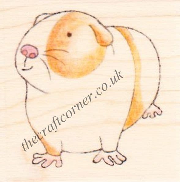 Guinea Pig Paper Nation Wooden Rubber Stamp