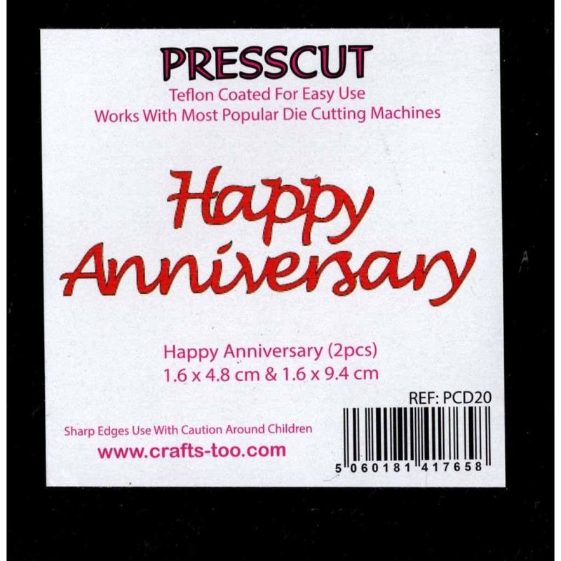 Happy Anniversary Sentiment Craft Dies for Cardmaking