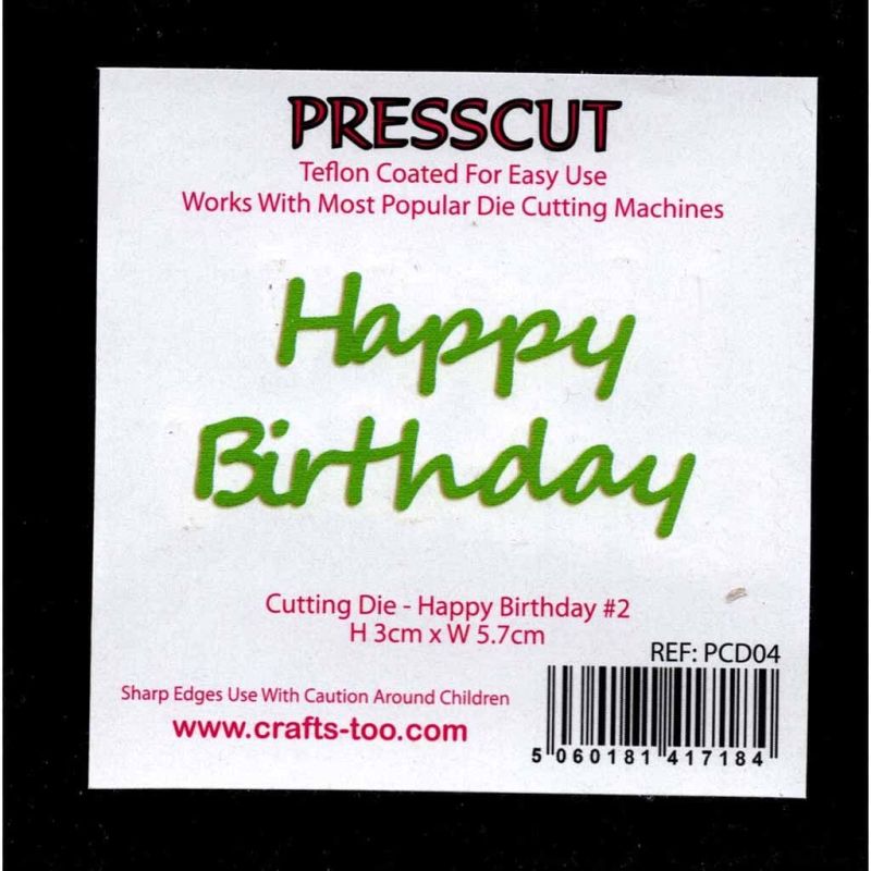 Happy Birthday Sentiment Craft Die for Cardmaking