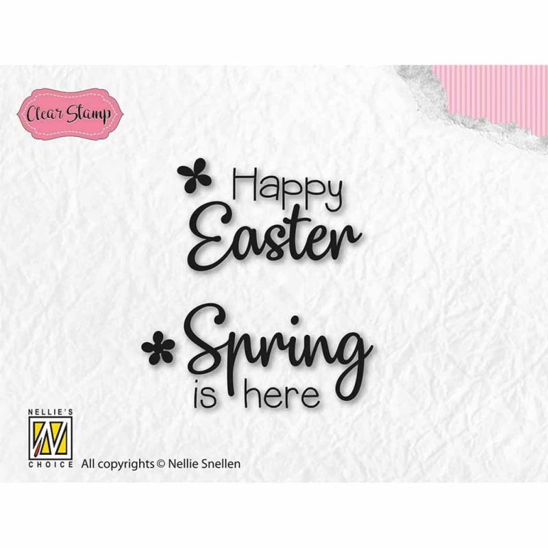 Happy Easter & Spring Is Here 2 Clear Unmounted Rubber Stamps