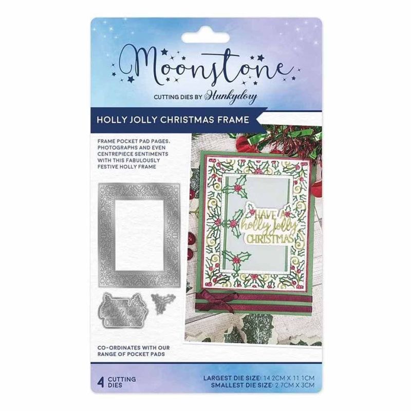 Holly Jolly Christmas Frame Metal Craft Dies for Paper Crafting