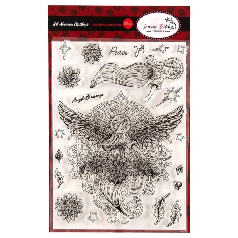 Holy Night Angel Clear Rubber Stamps for Paper Crafts