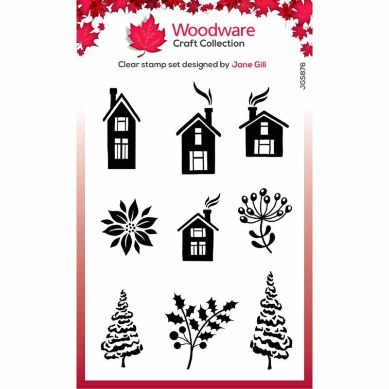 Home Fillers Paintable Baubles Clear Rubber Stamps by Jane Gill for Paper Crafts