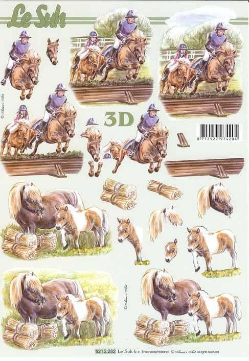 Horse & Pony 3d Decoupage Sheet from Le Suh