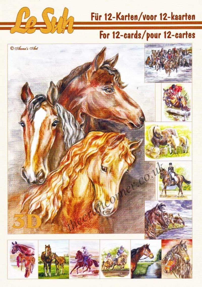 Horses A5 3D Decoupage Book from Le Suh