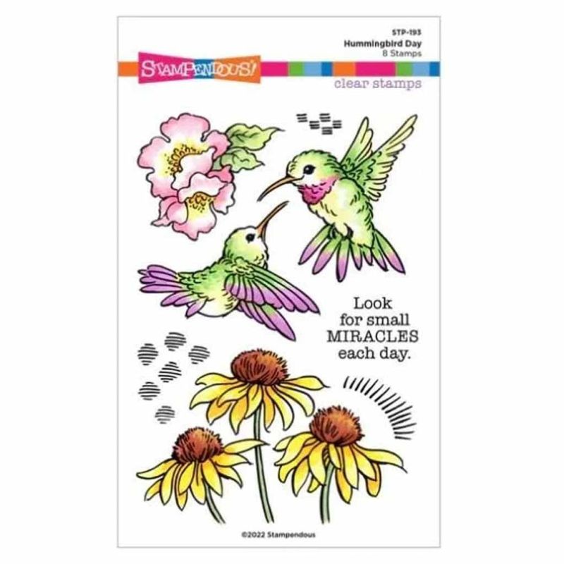 Hummingbird Day Clear Unmounted Rubber Stamps for Paper Crafting