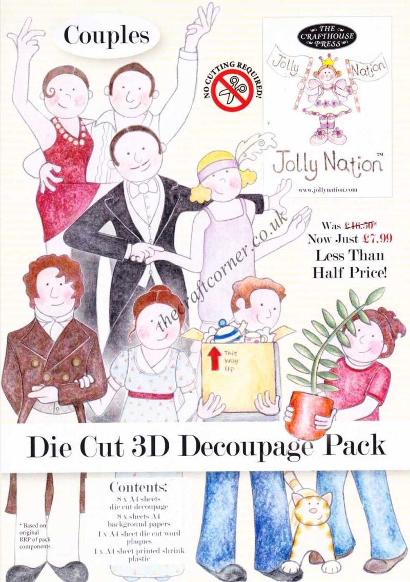 Jolly Nation Couples Die Cut 3d Decoupage Pack