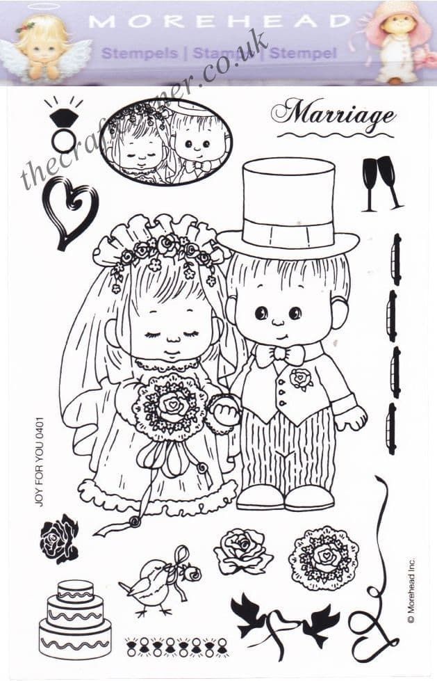 Joy For You Wedding 15 Clear Rubber Stamp Set From Morehead