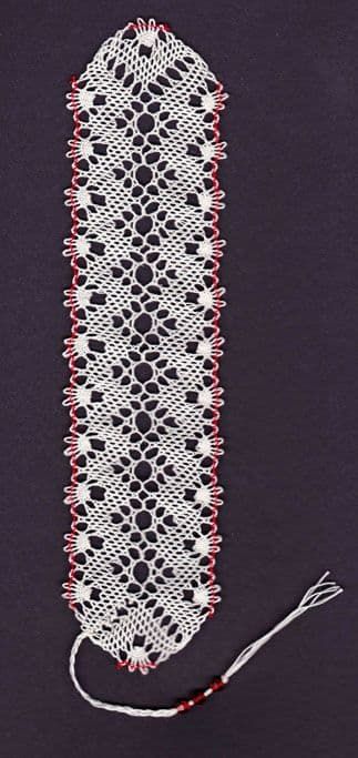 July Birthstone Bookmark Torchon Bobbin Lace Pattern