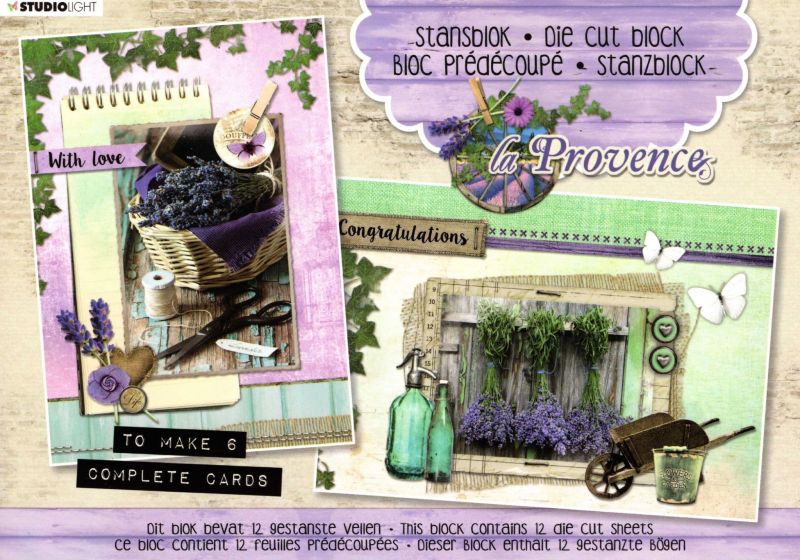 La Provence 3d Die Cut Decoupage A5 Block  By Studio Light - No Cutting