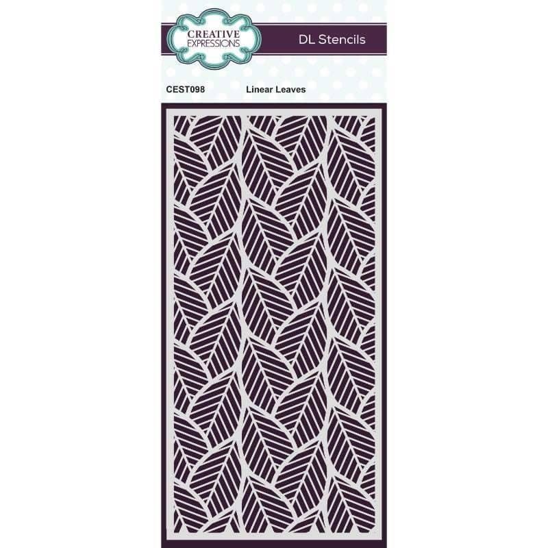 Linear Leaves DL Stencil for Paper Crafts, Scrapbooks & Journals