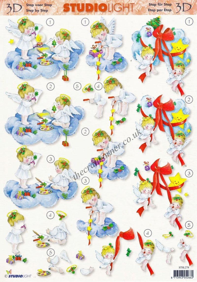 Little Angels 1 Designs 3d Decoupage Sheet