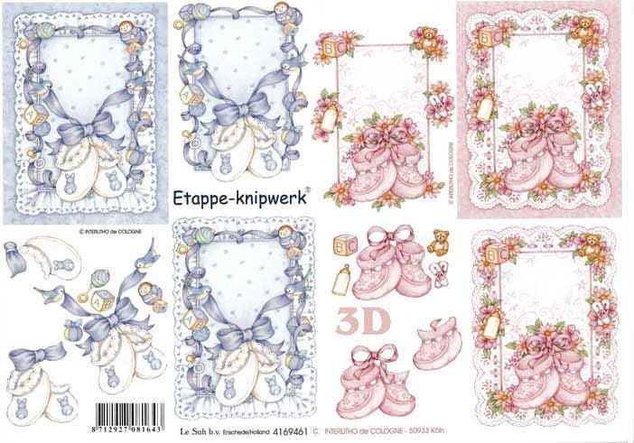 Little Baby Feet 3d Decoupage Craft Sheet