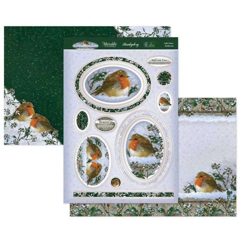 Little Robin Redbreast Luxury Paper Craft Die Cut Topper Set