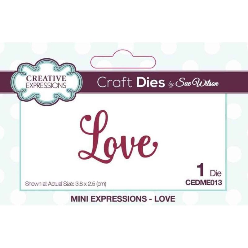 Love Sentiment Mini Expresions Craft Die for Paper Crafts