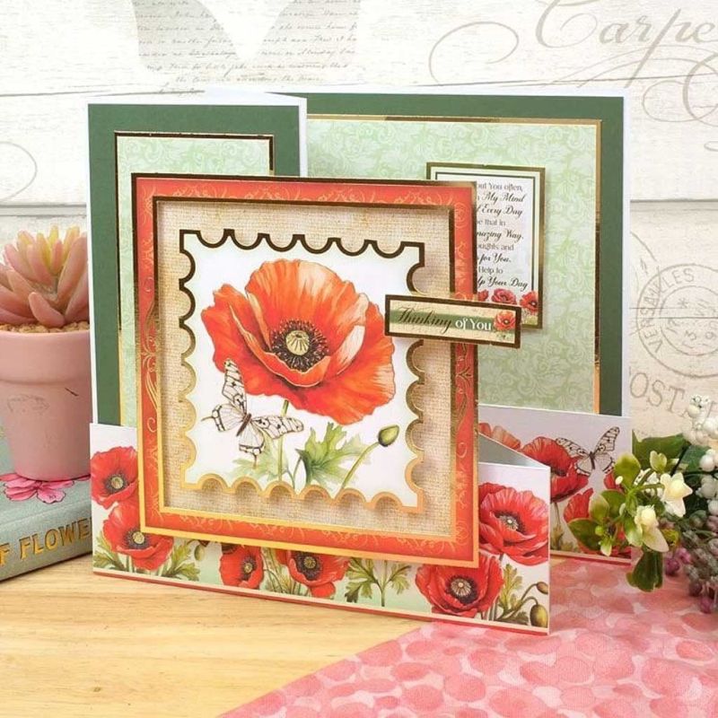 Loving Memories Pretty Poppies Die Cut Luxury Topper Paper Craft Set