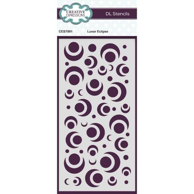 Lunar Eclipse DL Stencil for Paper Crafts, Scrapbooks & Journals