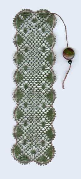 March Birthstone Bookmark Torchon Bobbin Lace Pattern