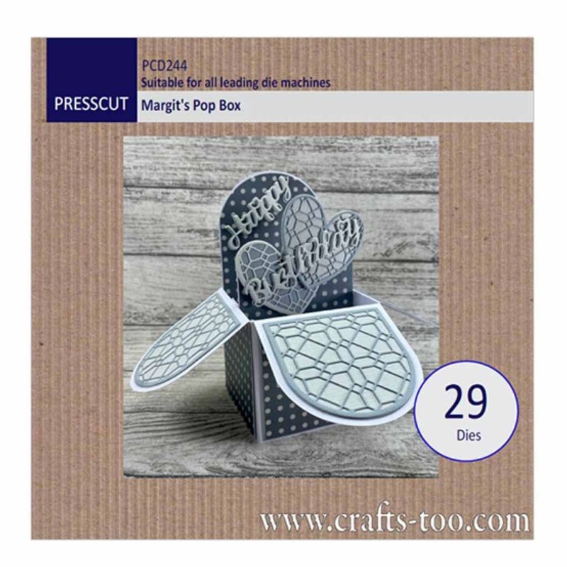 Margit's Pop Up Box Craft Dies for Paper Crafts & Card Making