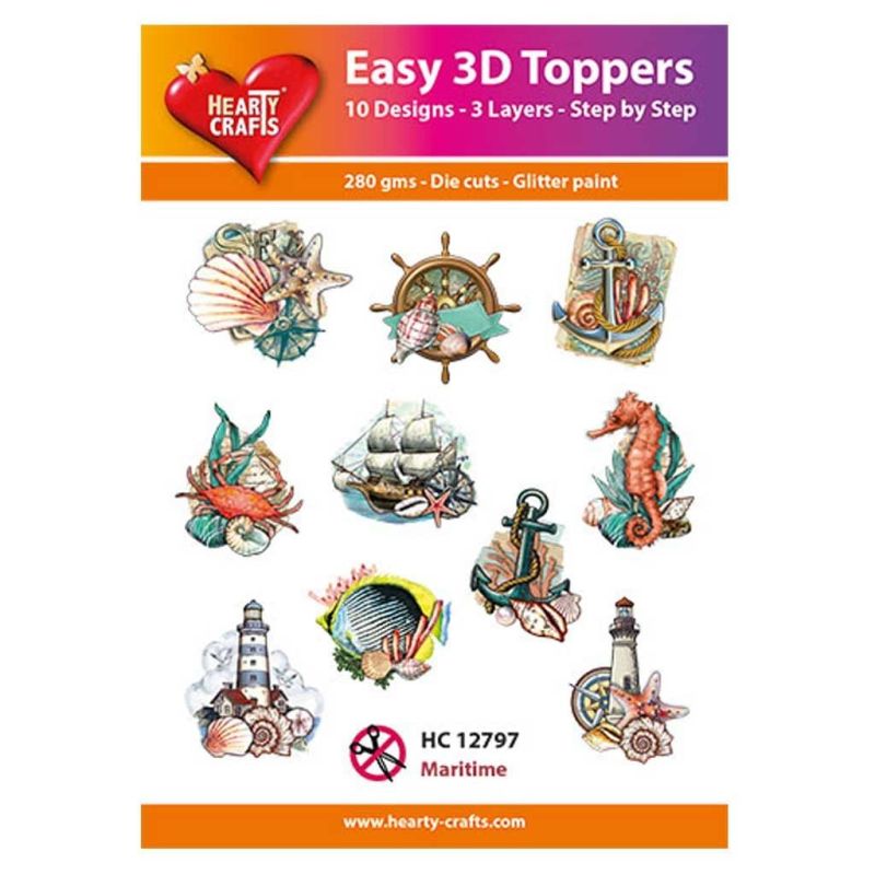 Maritime Easy 3D  Craft Toppers for Paper Card Making