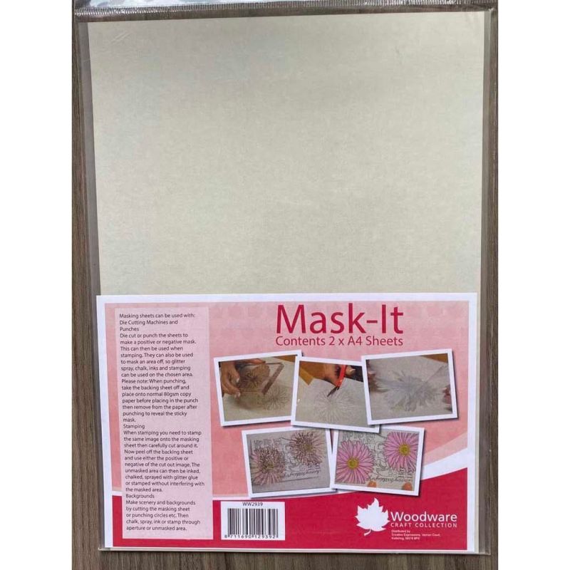 Mask-It A4 Sheets x 2 by Woodware for Rubber Stamping & Paper Crafts