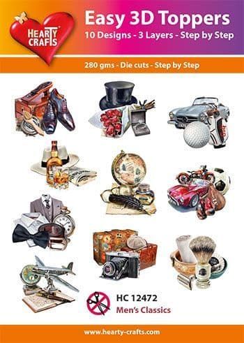 Men's Classics Easy 3D  Craft Toppers for Paper Card Making