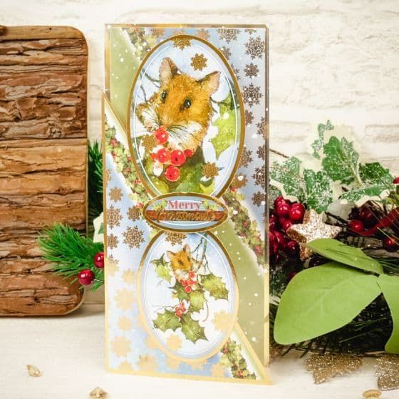 Merry Christmouse Luxury Topper Paper Craft Set for Greeting Cards