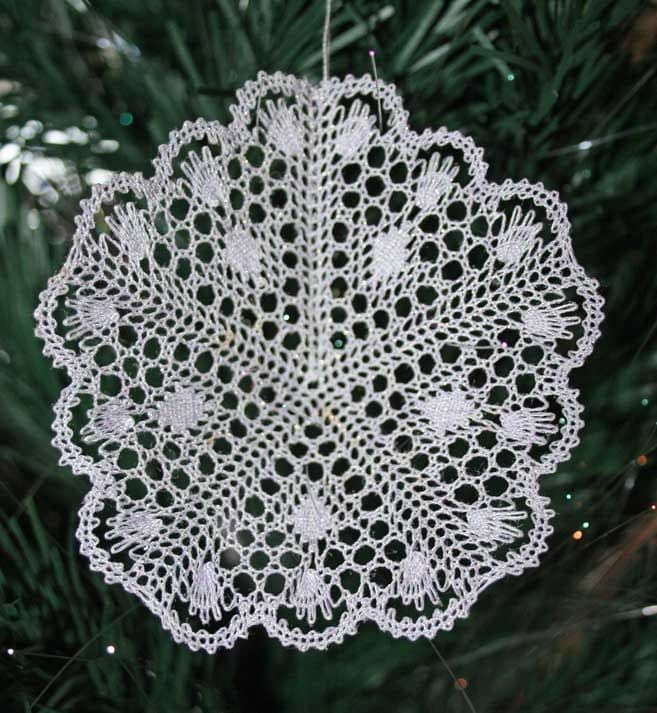 Mini Star Christmas Torchon Bobbin Lace Pattern