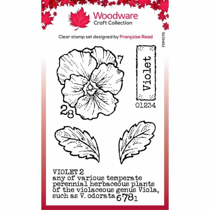 Mini Violet Clear Rubber Stamp by Francoise Read